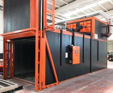 Treatment oven for aluminium profiles